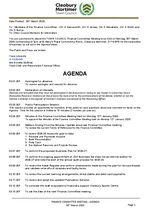 03 March 2026 Finance Committee Agenda