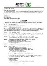 Agenda - 08 August 2026