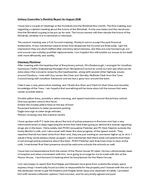 Unitary Councillor's August Report